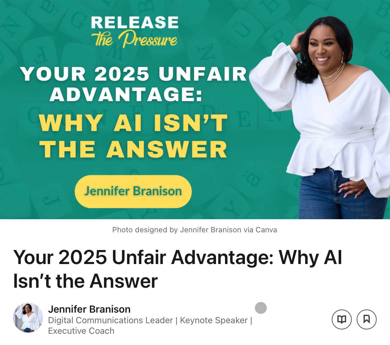 Release the Pressure article about AI