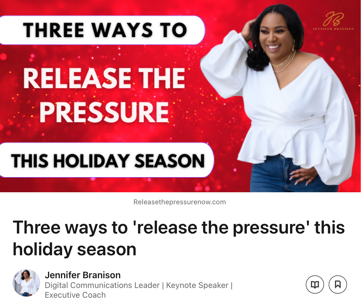 Release the Pressure holiday article